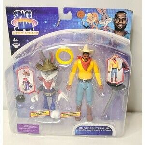 Space Jam New Legacy Cowboy Bugs Bunny Lebron James Moose 5" Inch Figure